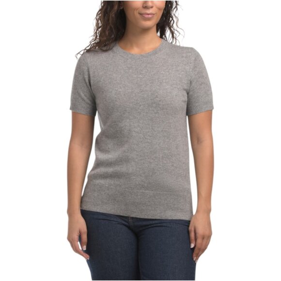 THEORY Cashmere Tolleree Short Sleeve Sweater - Picture 1 of 3